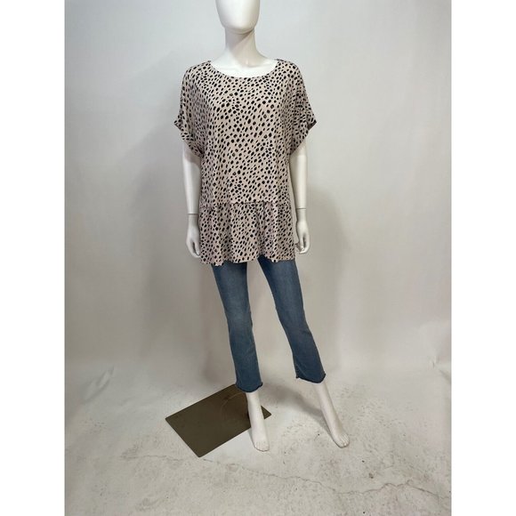Mittoshop Sequin Short Sleeve Round Neck Cropped Blouse main image 0